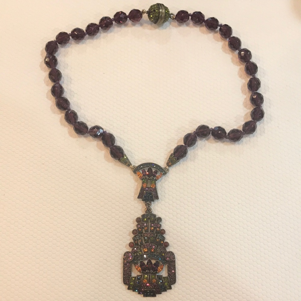 Heidi Daus Vintage Crystal Pendant Necklace